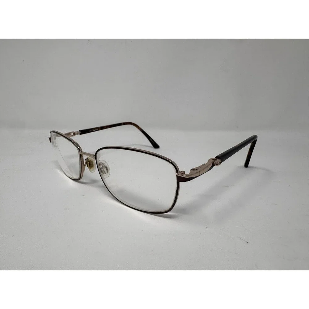 SuperFlex SF-558 Eyeglass Frames Only 56-17-140 Gold Brown Tortoise M202